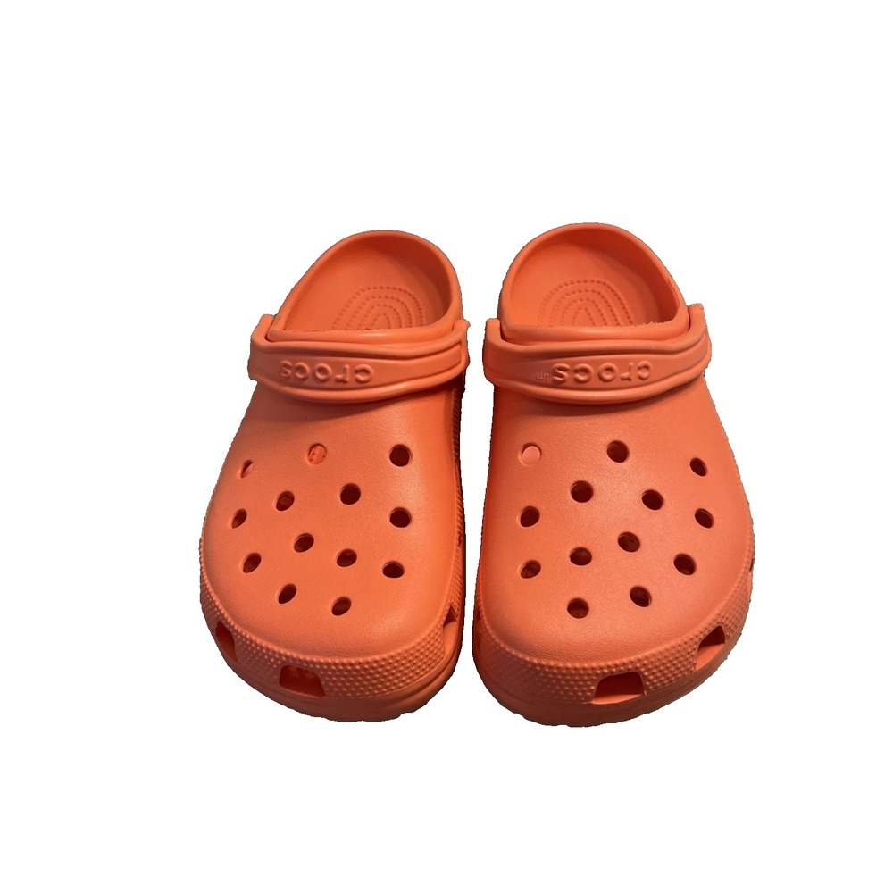 Crocs Classic Coral/Peach Clogs Women US Size 11 (Men Sz 9) Slip On Sandals